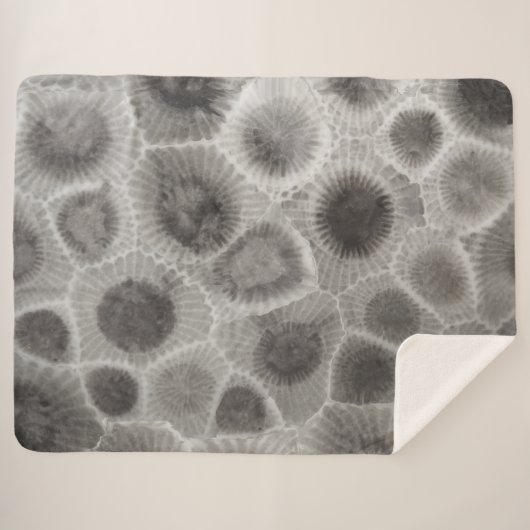 Petoskey Stone Pattern Sherpadecke (Vorderseite (Horizontal))