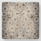 Petoskey Stone Pattern Steinuntersetzer (Vorderseite)