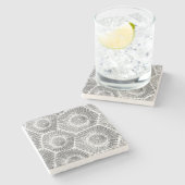 Petoskey Stone Pattern Steinuntersetzer (Seitenansicht)