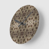 Petoskey Stone Runde Wanduhr (Winkel)