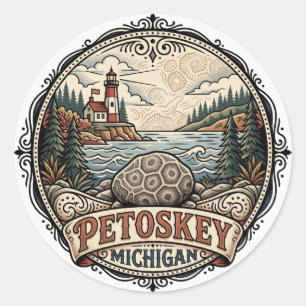 Petoskey USA Runder Aufkleber