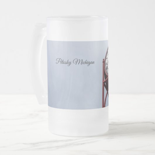 Petosky Tower Clock Mattierte Tasse (Vorderseite Links)