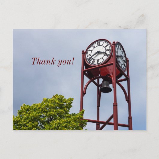 Petosky Tower Clock Vielen Dank Postcard Postkarte (Vorderseite)