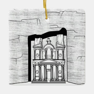 Petra El Khazneh Tempel Keramikornament