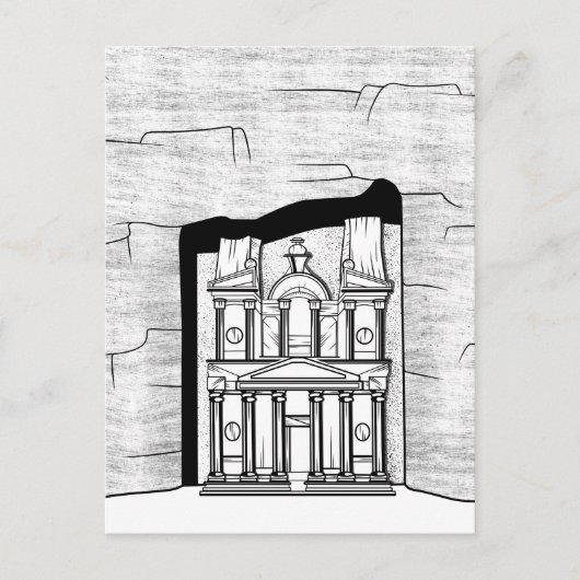 Petra El Khazneh Tempel Postkarte (Vorderseite)