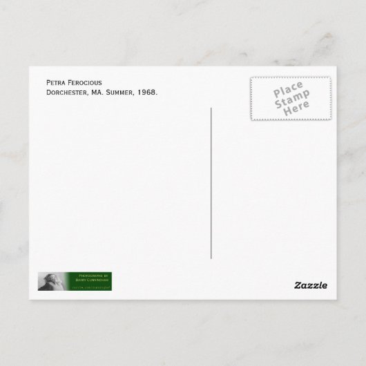 Petra Ferocious Postkarte (Rückseite)