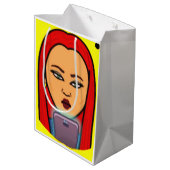 Petra-Geschenktasche Mittlere Geschenktüte (Rückseite Schrägansicht)