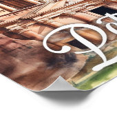 Petra Jordan Aquarellmalerei Reisen Poster (Ecke)