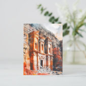 Petra Jordan Aquarellmalerei Reisen Postkarte (Stehend Vorderseite)