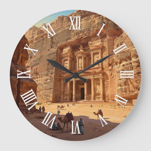 Petra Jordan Reise Große Wanduhr (Vorderseite)