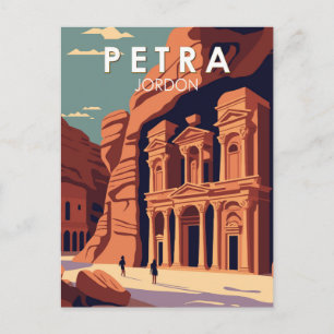 Petra Jordan Reise Kunst Vintage Postkarte