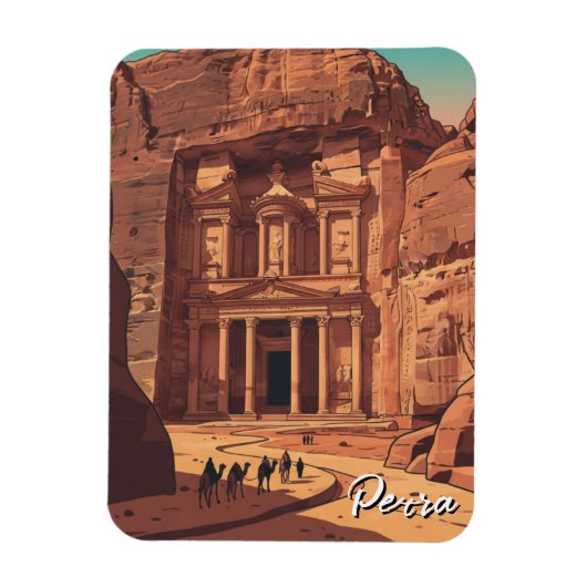 Petra Jordan Reise Magnet (Vertikal)