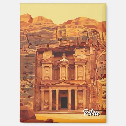 Petra Jordan Reise Magnet (Vorderseite)