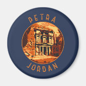 Petra Jordan Retro Distressed Circle Magnet (Vorne)