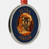Petra Jordan Retro Distressed Circle Ornament Aus Metall (Rechts)