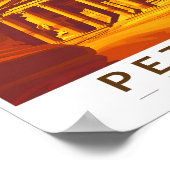 Petra Jordan Sunset Travel Art Vintag Poster (Ecke)