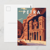 Petra Jordan Travel Art Vintag Postkarte (Vorne/Hinten)