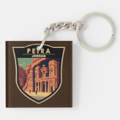 Petra Jordan Travel Art Vintag Schlüsselanhänger (Rückseite)