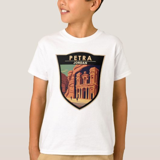 Petra Jordan Travel Art Vintag T-Shirt (Vorderseite)