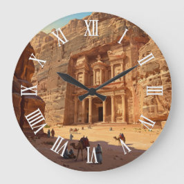 Petra Jordan Travel Große Wanduhr