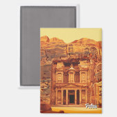 Petra Jordan Travel Magnet (Vorderseite/Rückseite)