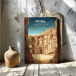 Petra Jordan Travel Poster Canvas Print Wall Art Leinwanddruck