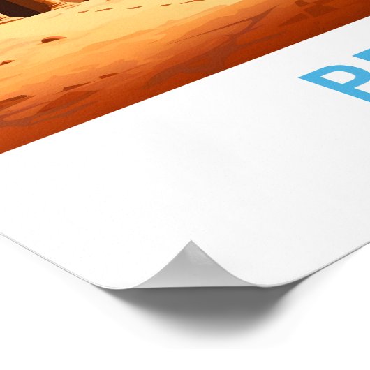 Petra Jordan Travel Print Poster (Ecke)