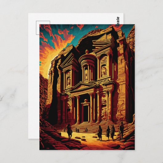 Petra Jordan Wonders of the World Pop Art Postkarte (Vorne/Hinten)