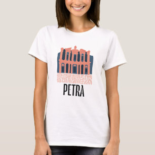 Petra Jordanien abstrakte Reise Blumenkunst T-Shirt