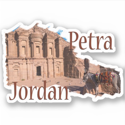 Petra, Jordanien: Das Kloster Aufkleber (Vorderseite)