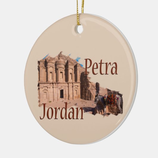 Petra, Jordanien: Das Kloster Keramik Ornament (Links)