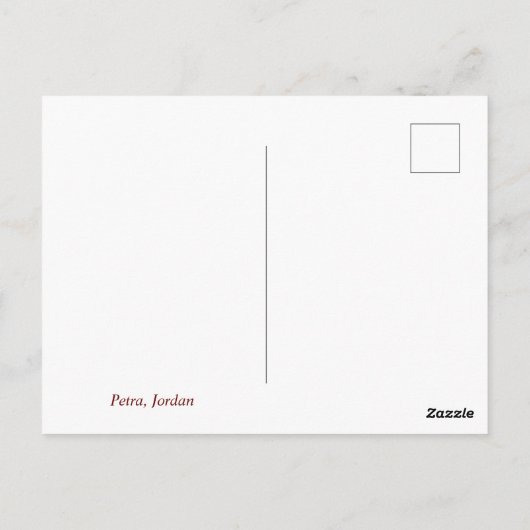 Petra, Jordanien: Das Kloster Postkarte (Rückseite)