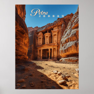 Petra, Jordanien: Iconischer Rotkehltempel Poster