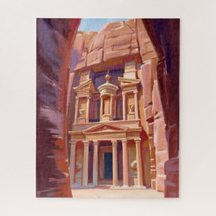 Petra Jordanien Reise Malerei Kunst Puzzle