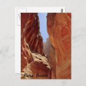 Petra, Jordanien, Slot Canyon Postkarte (Vorne/Hinten)