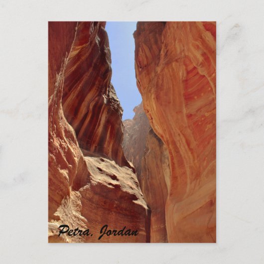 Petra, Jordanien, Slot Canyon Postkarte (Vorderseite)