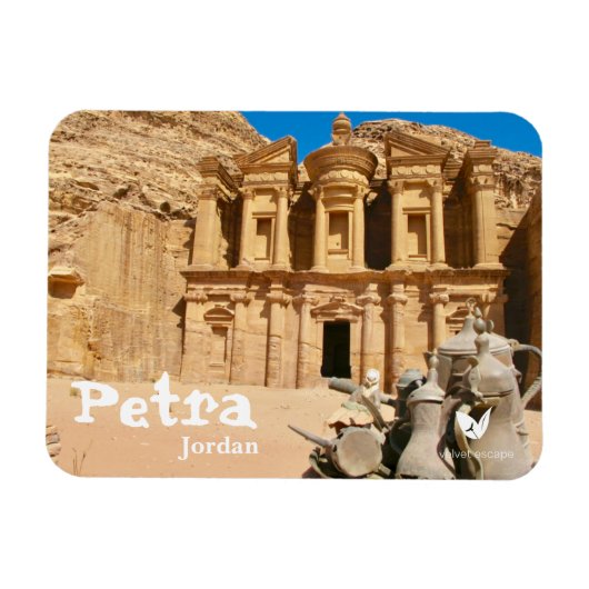 Petra Kloster in Jordanien Magnet von Velvet Escap (Horizontal)