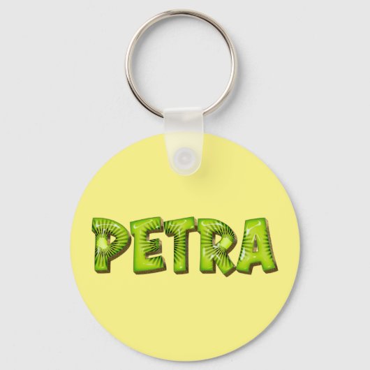 Petra Name Kiwi Design Schlüsselanhänger (Vorderseite)