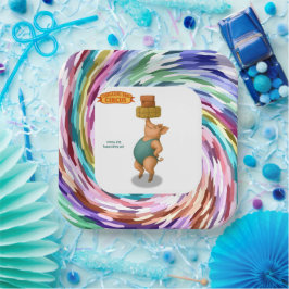 Petra pig balancing act pappteller