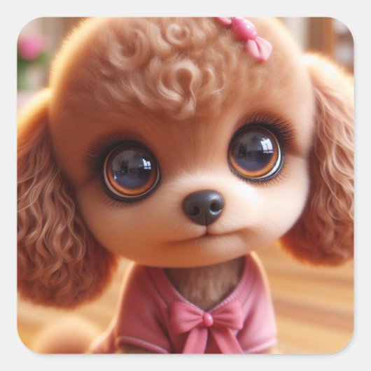 ‚Petra‘ Quadratischer Aufkleber (Vorderseite)