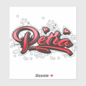 Petra red Heart Graffiti Aufkleber Sticker (Blatt)