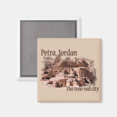 Petra: Rose Rote Stadt Magnet (Vorderseite/Rückseite)