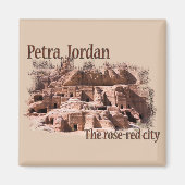 Petra: Rose Rote Stadt Magnet (Vorne)