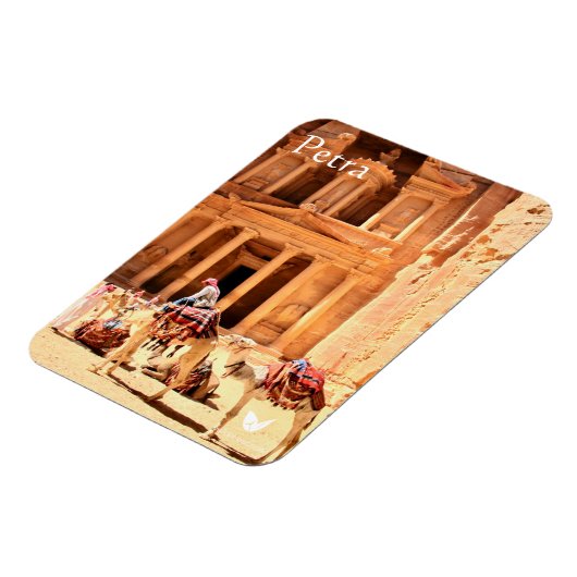 Petra - Schatzamt und Kamele - Kühlschrankmagnet Magnet (Linke Seite)