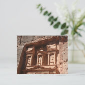 Petra-Schatzkammer geschnitzt Postkarte (Stehend Vorderseite)