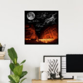 Petra Super Moon Poster (Heimbüro)