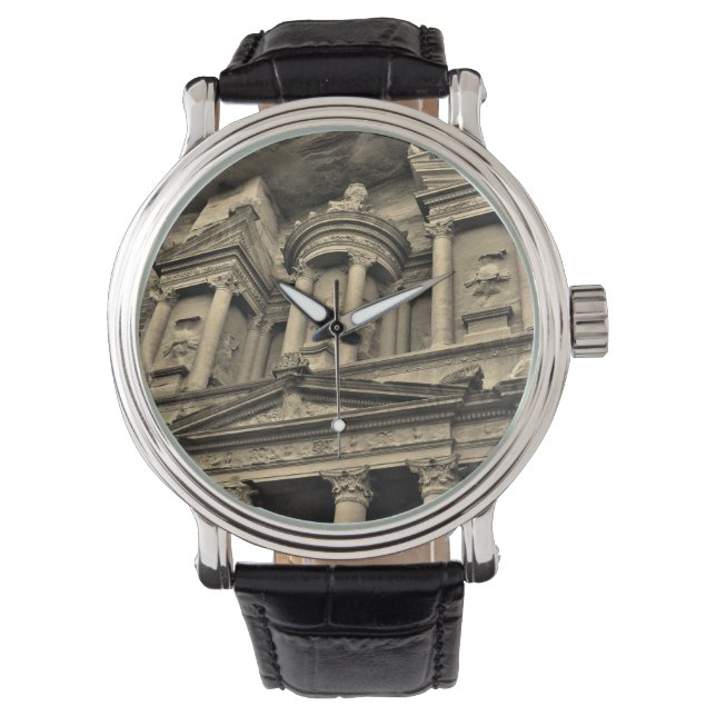 Petra Treasury Gebäude Armbanduhr (Vorderseite)