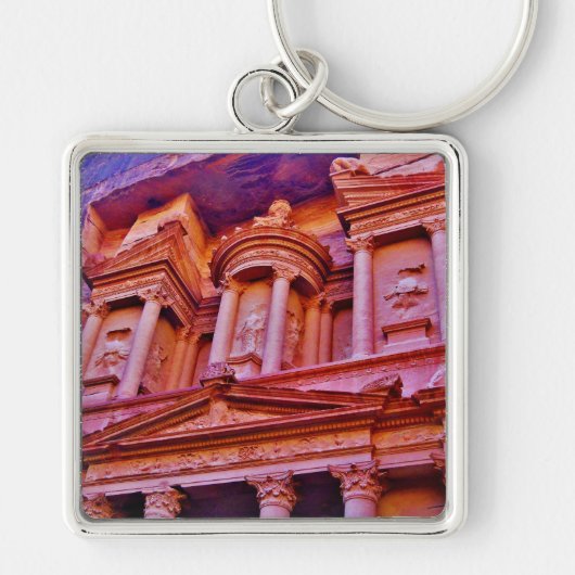 Petra Treasury Gebäude Schlüsselanhänger (Vorne)