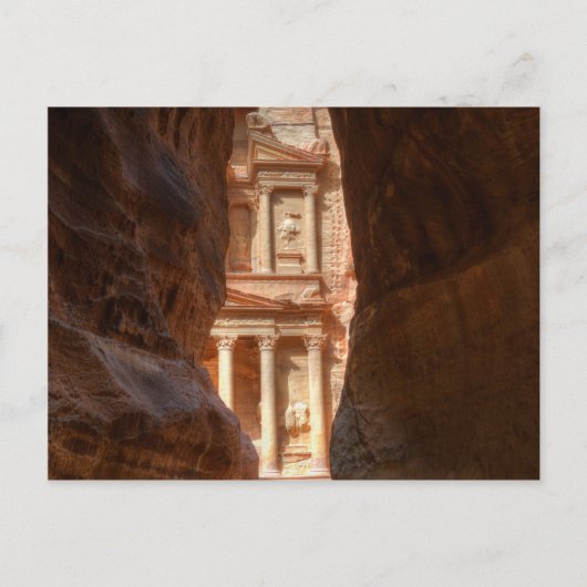 Petra Treasury offen Postkarte (Vorderseite)
