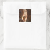 Petra Treasury offen Quadratischer Aufkleber (Tasche)